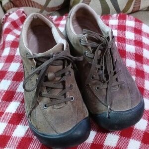 Keen Womens Brown Hiking Trailing Lace Up Suede Close-Toe Athletic Sneakers US 8